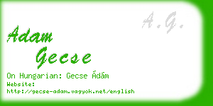 adam gecse business card