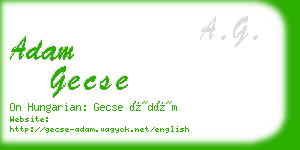 adam gecse business card